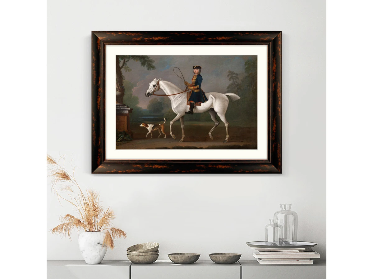 Репродукция картины в раме Sir Roger Burgoyne Riding Badger, 1740г. 635578  - фото 6