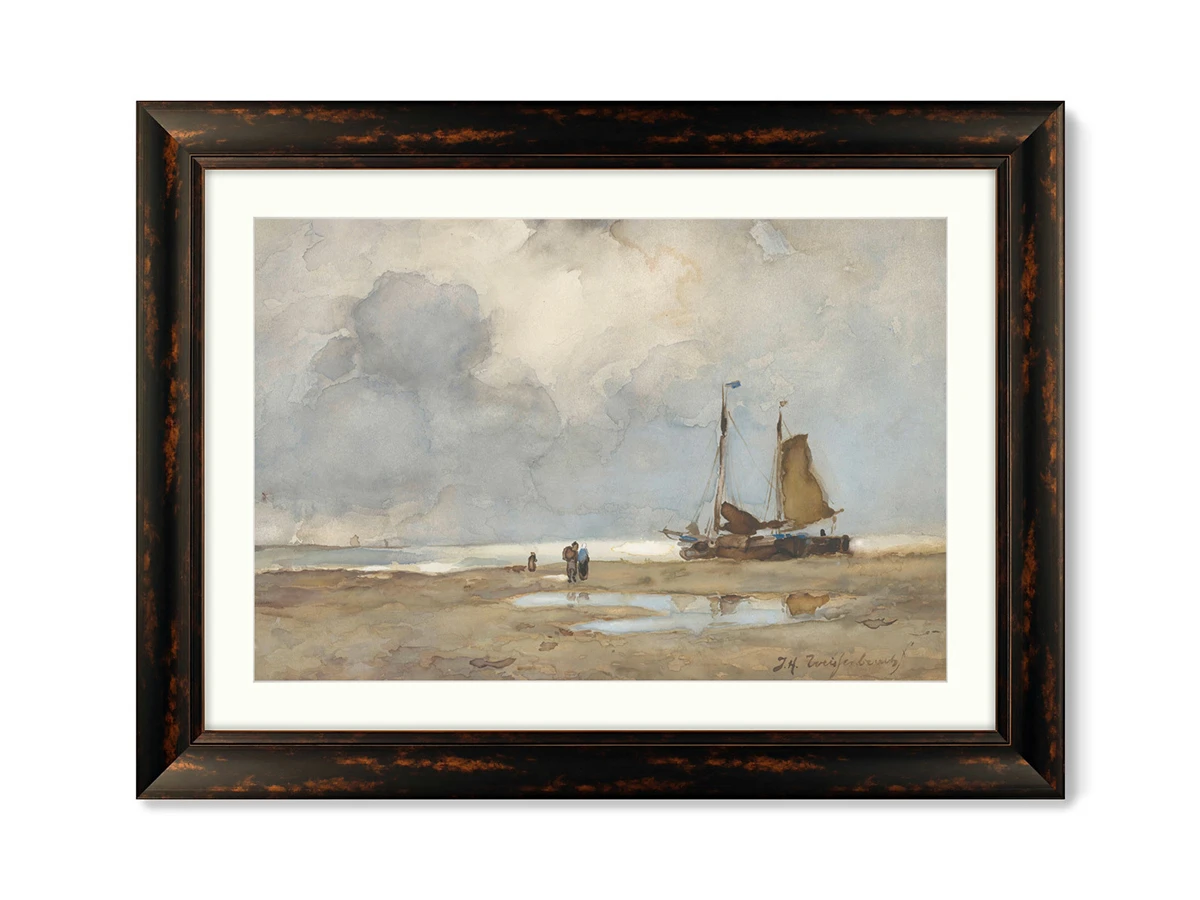 Репродукция картины в раме View on the Beach, 1895г. 635590