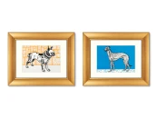 Набор из 2-х репродукций картин в раме Greyhound & Pitbull Terrier, 1912г.