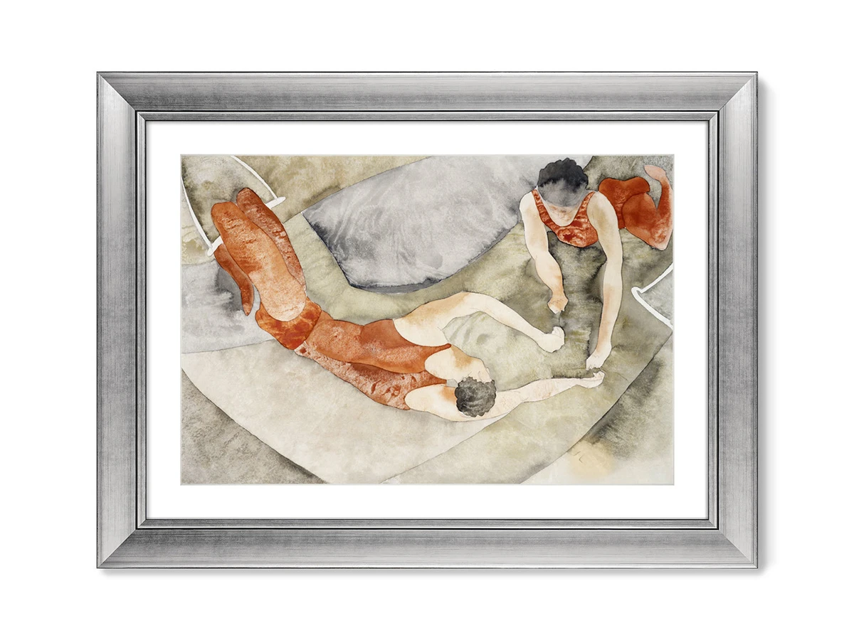 Репродукция картины в раме Two Trapeze Performers in Red, 1917г. 635600