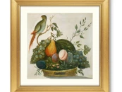 Репродукция картины в раме Basket of Fruit with Parrot, 1777г.
