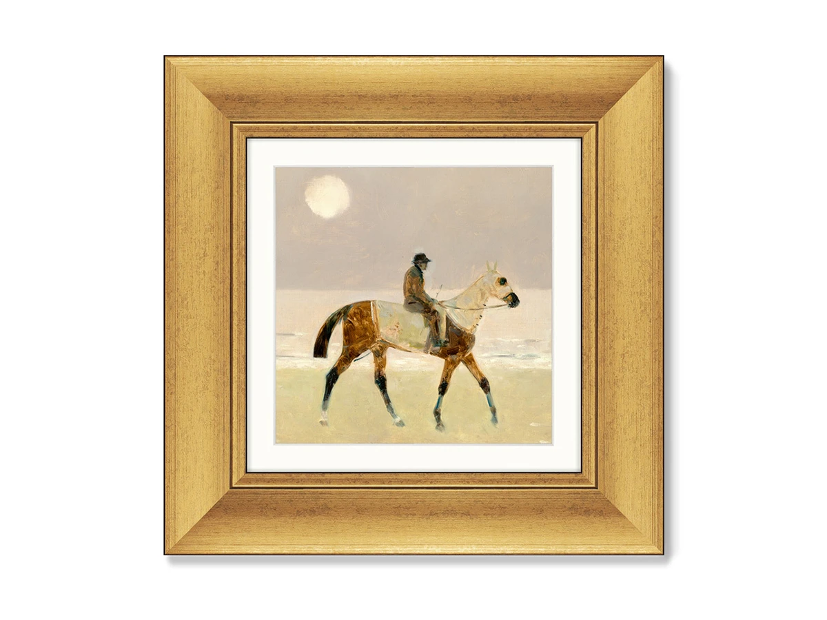 Набор из 2-х репродукций картин в раме Riders on the Beach, 1892г. 635606  - фото 1