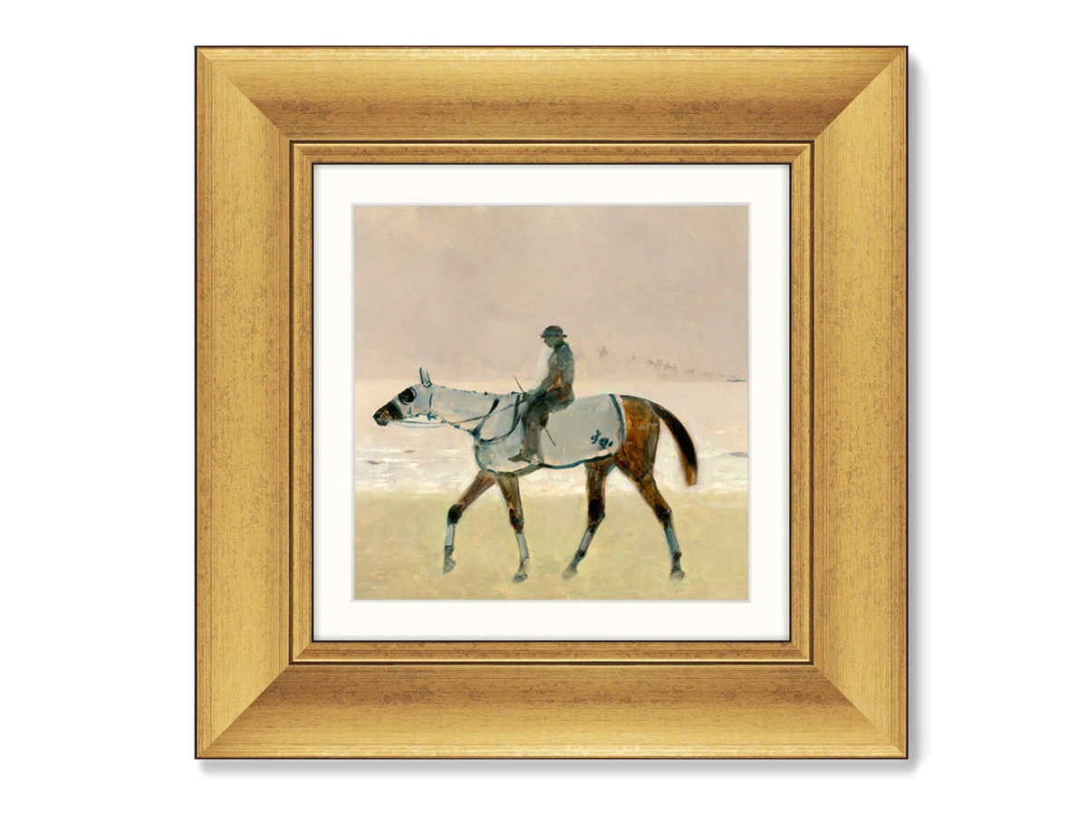 Набор из 2-х репродукций картин в раме Riders on the Beach, 1892г. 635606  - фото 2