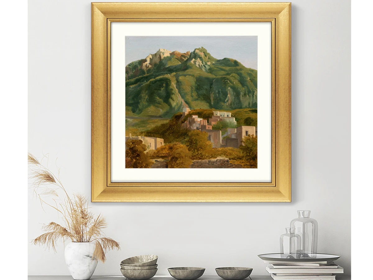 Репродукция картины в раме Village on the Island of Ischia, 1826г. 635607