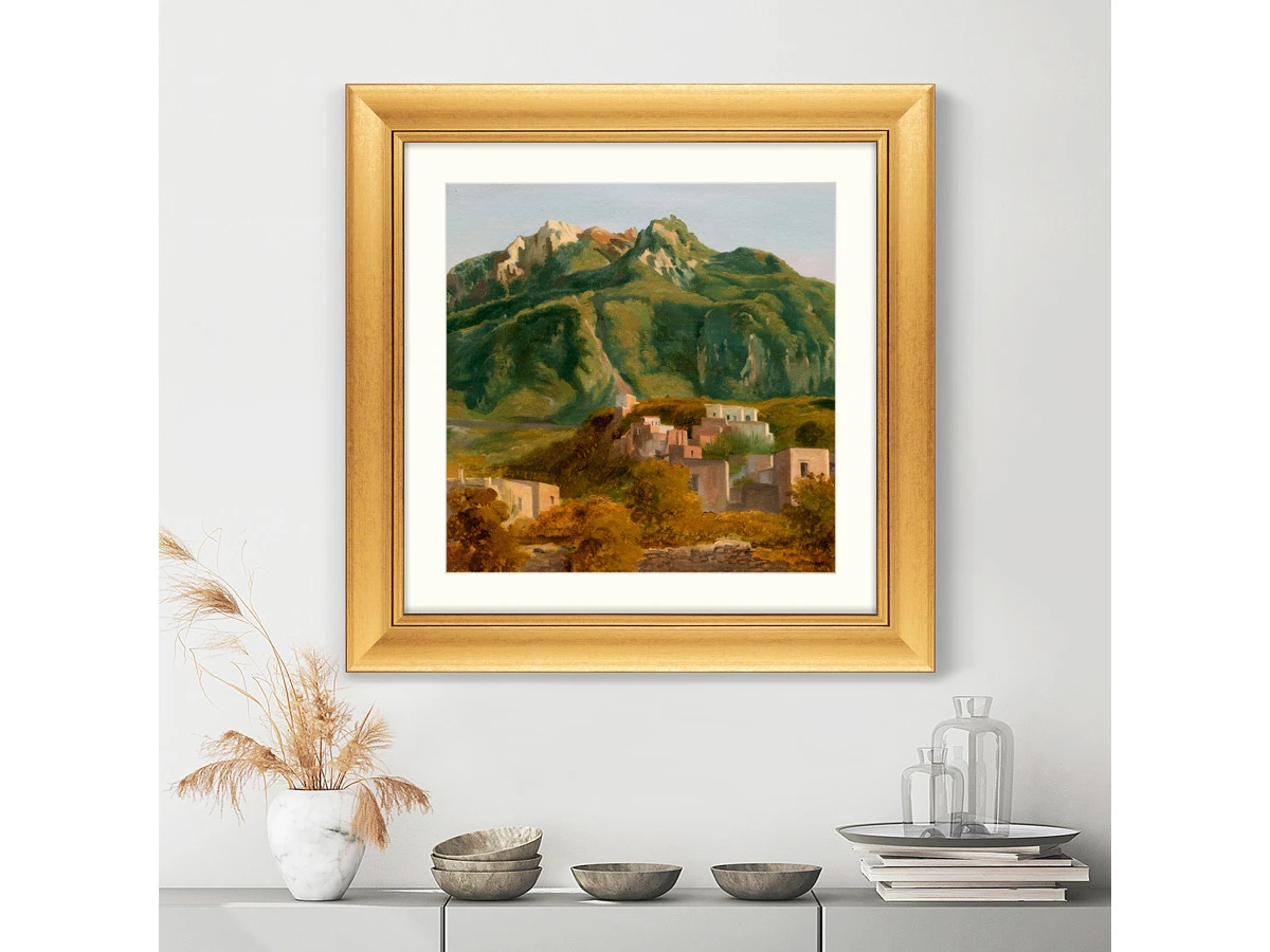 Репродукция картины в раме Village on the Island of Ischia, 1826г. 635607  - фото 7