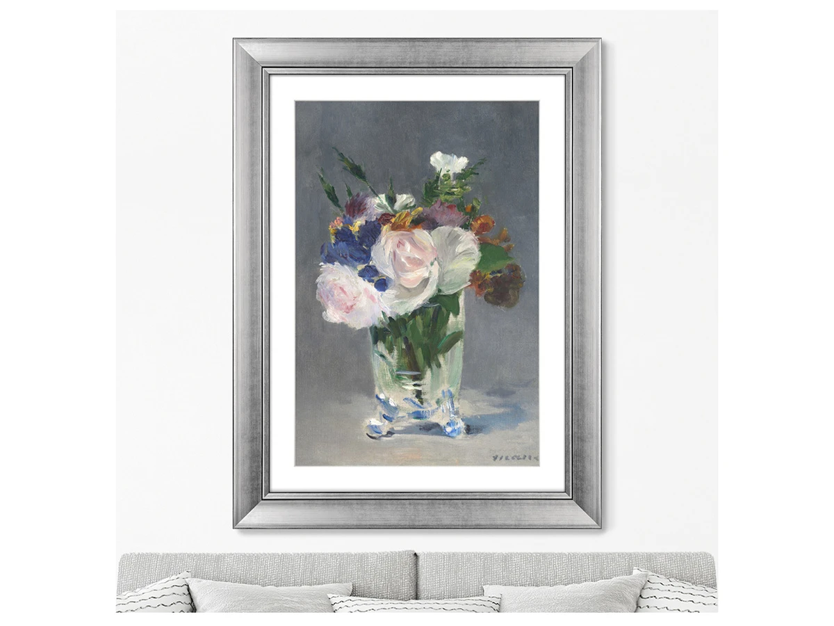 Репродукция картины в раме Flowers in a Crystal Vase, 1882г. 635613  - фото 4