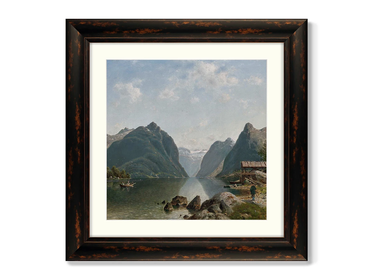 Набор из 2-х репродукций картин в раме Fjord landscape, 1892г. 635624