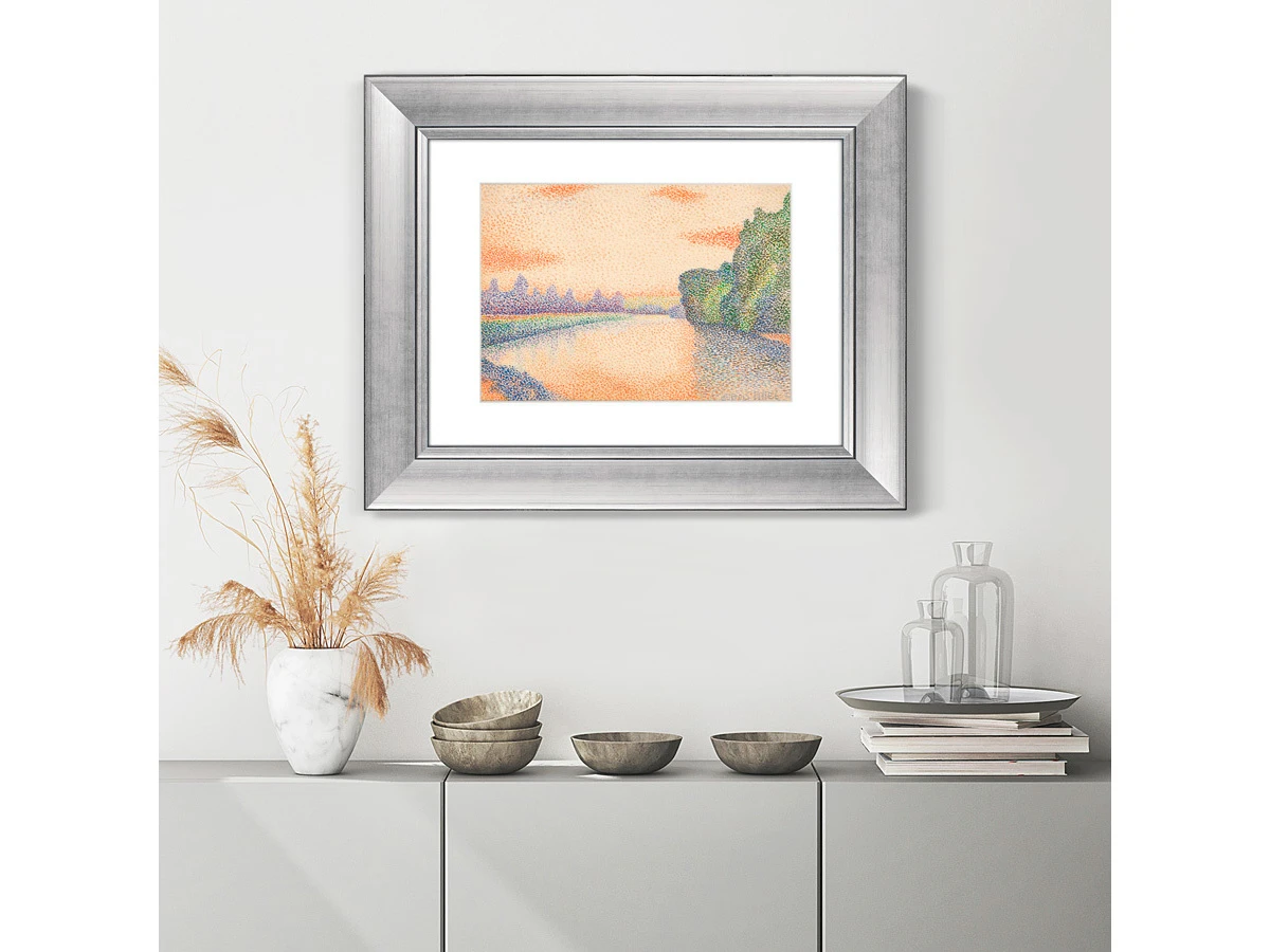 Репродукция картины в раме The Banks of the Marne at Dawn, 1888г. 635627  - фото 6