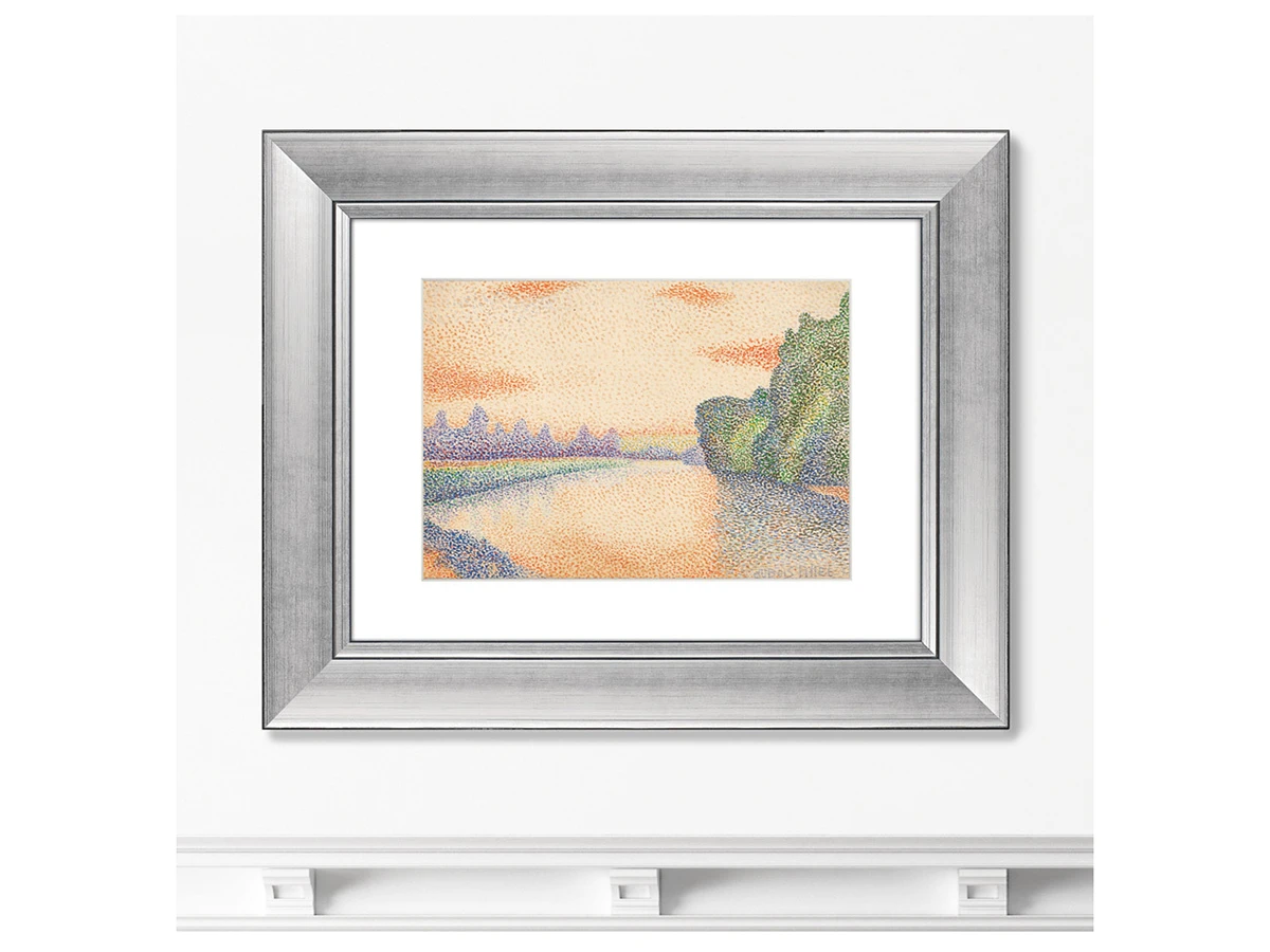 Репродукция картины в раме The Banks of the Marne at Dawn, 1888г. 635627  - фото 3