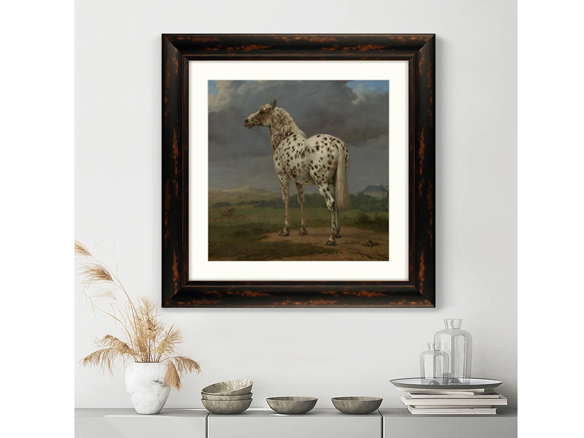 Репродукция картины в раме The Piebald Horse, 1654г. 635631