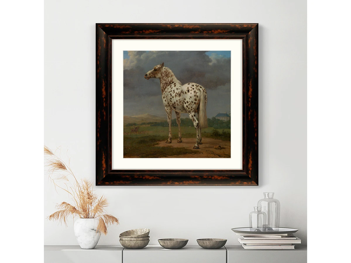 Репродукция картины в раме The Piebald Horse, 1654г. 635631  - фото 6