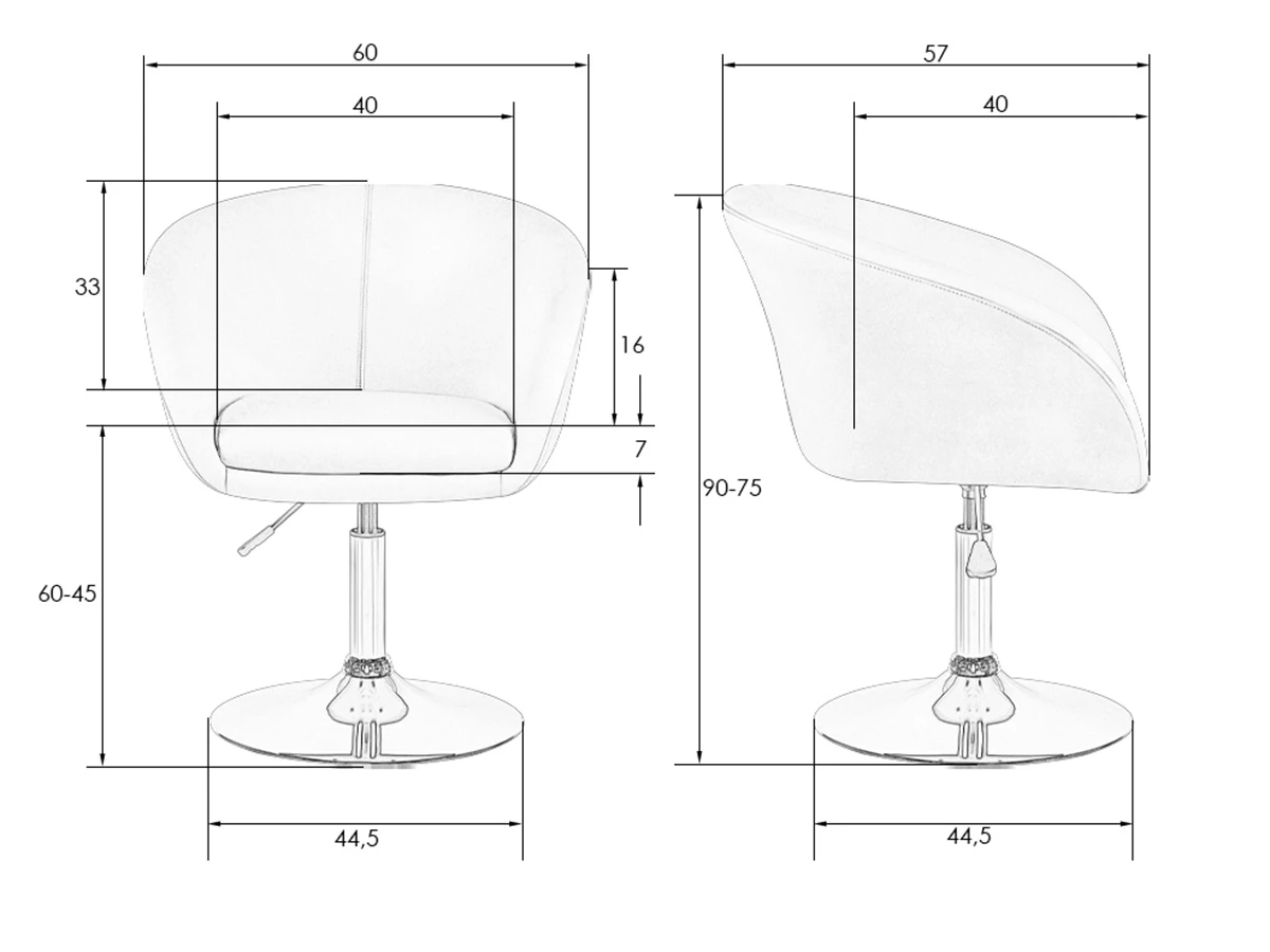 Кресло дизайнерское EDISON BLACK 892304  - фото 8
