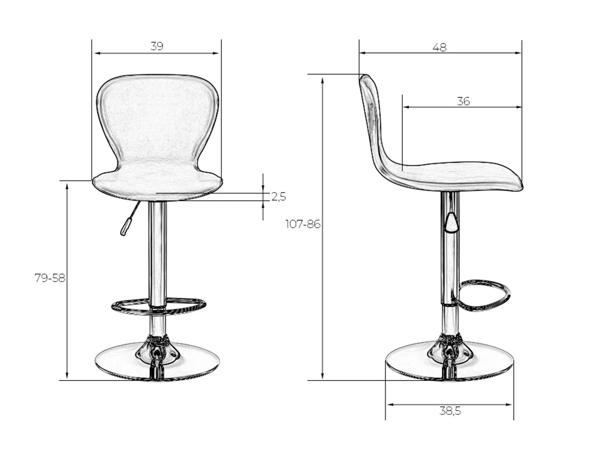 Стул барный ELISA 892354  - фото 9