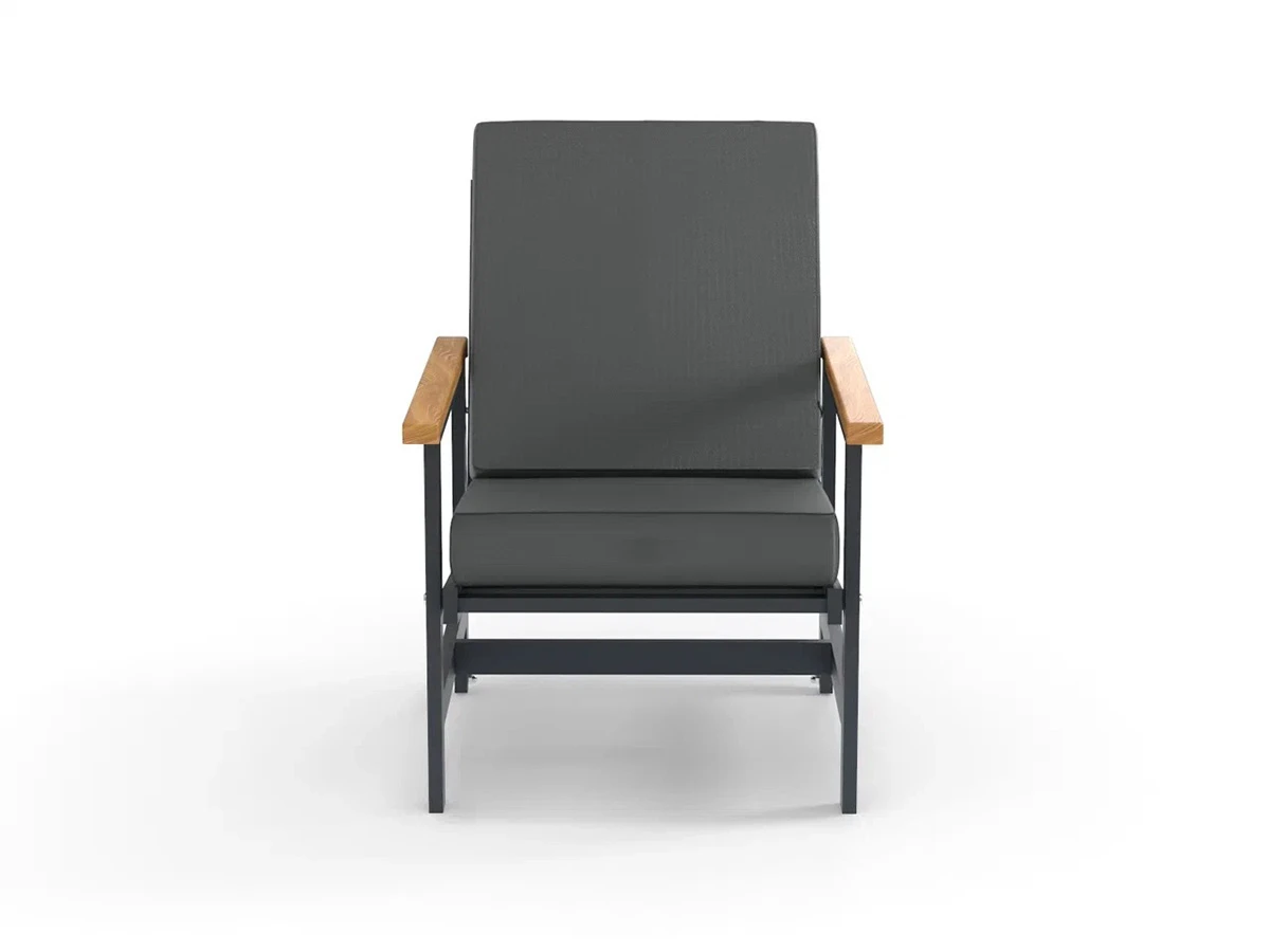 Кресло алюминиевое с деревянными подлокотниками Scandi 896538  - фото 3