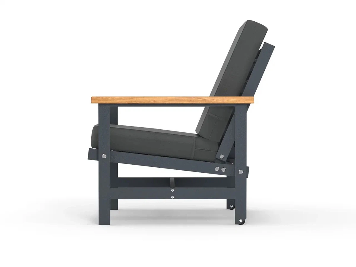 Кресло алюминиевое с деревянными подлокотниками Scandi 896538