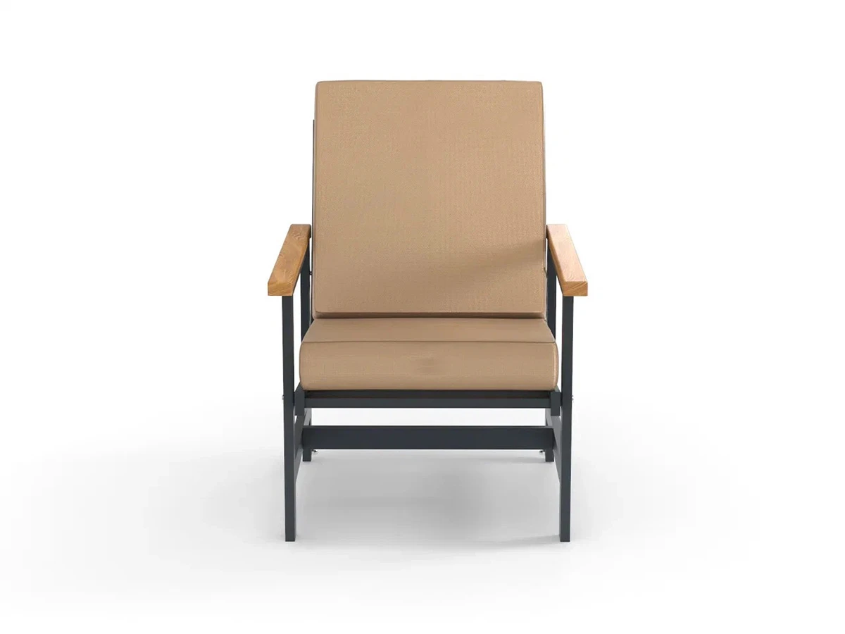 Кресло алюминиевое с деревянными подлокотниками Scandi 896543  - фото 3