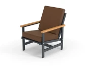 Кресло алюминиевое с деревянными подлокотниками Scandi 896545