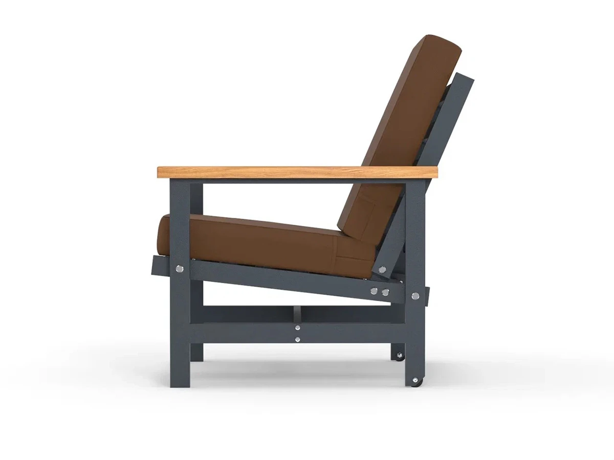 Кресло алюминиевое с деревянными подлокотниками Scandi 896545  - фото 2
