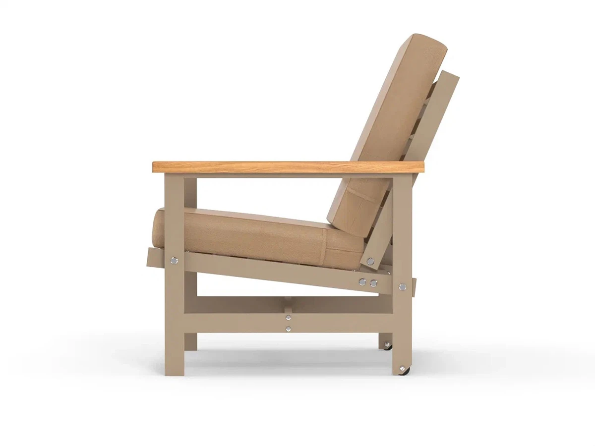 Кресло алюминиевое с деревянными подлокотниками Scandi 896550  - фото 2