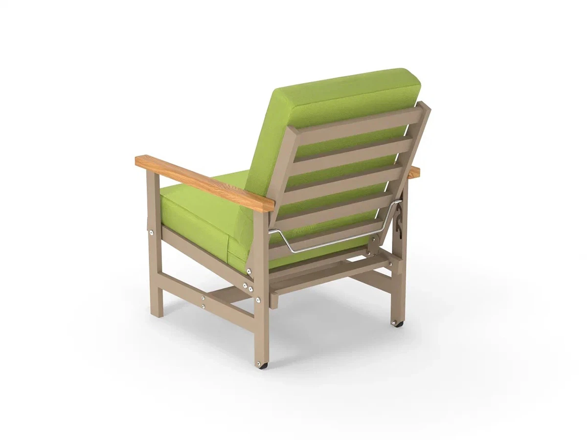 Кресло алюминиевое с деревянными подлокотниками Scandi 896552  - фото 4
