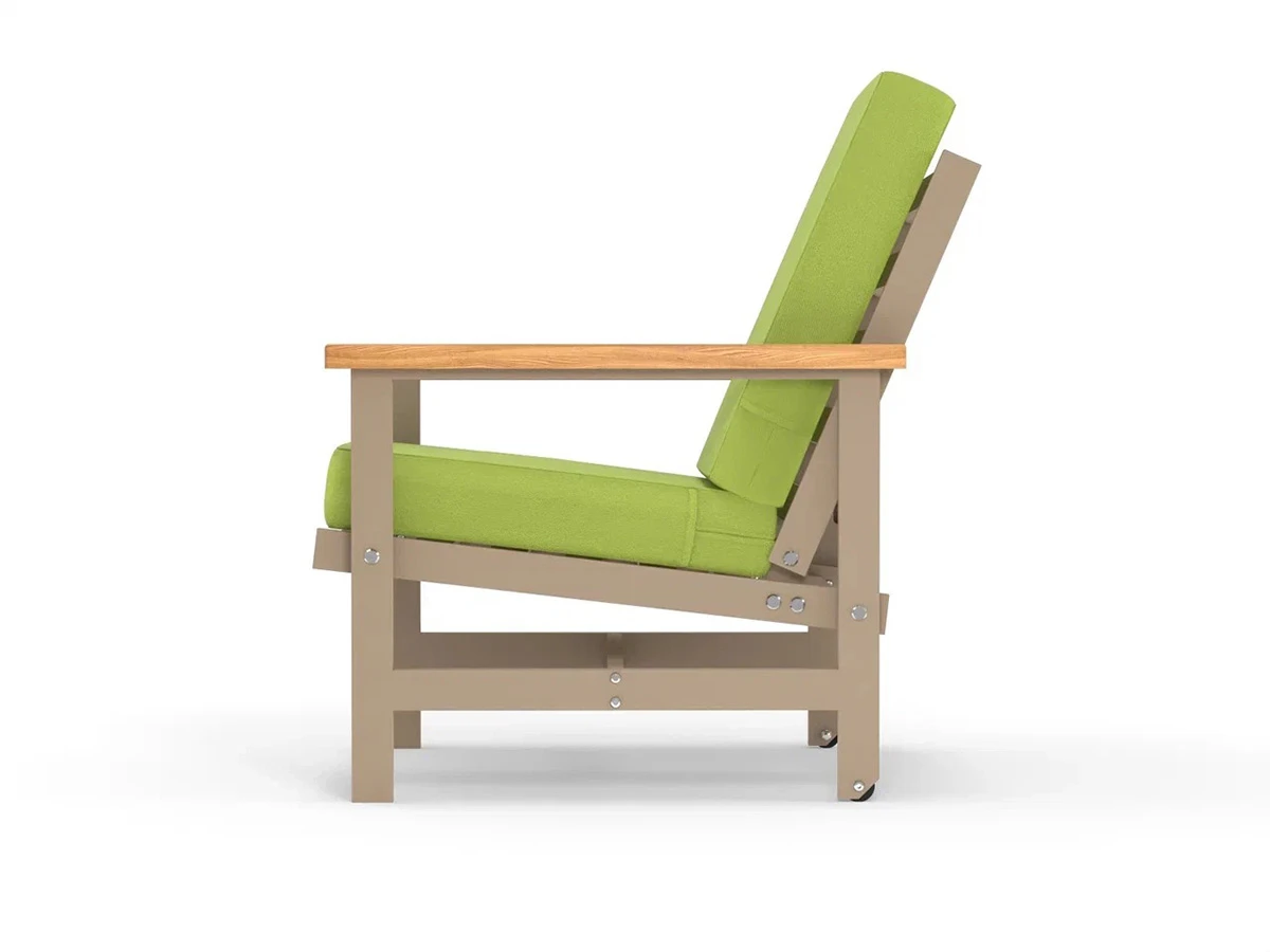 Кресло алюминиевое с деревянными подлокотниками Scandi 896552  - фото 2
