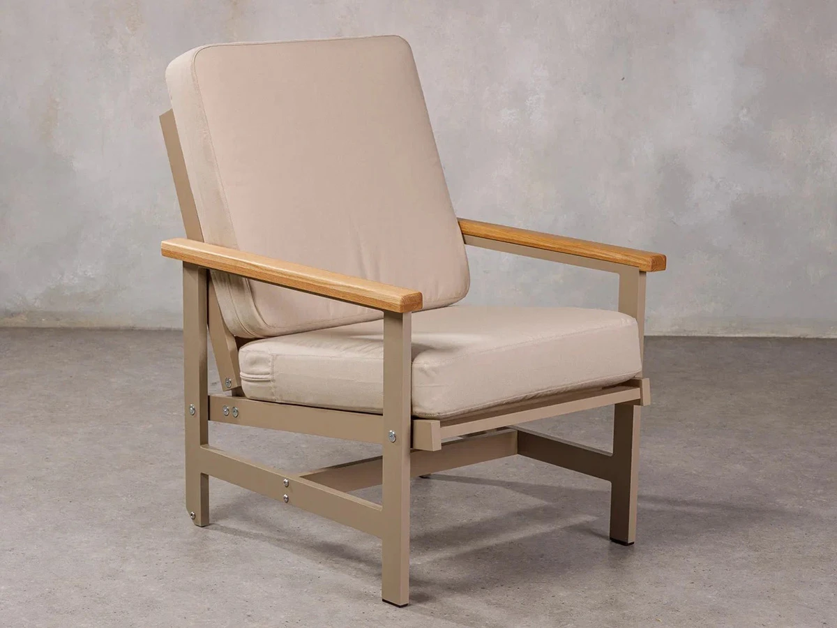 Кресло алюминиевое с деревянными подлокотниками Scandi 896556  - фото 5