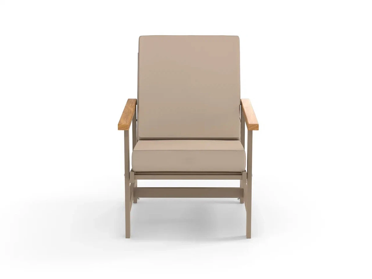 Кресло алюминиевое с деревянными подлокотниками Scandi 896556  - фото 3
