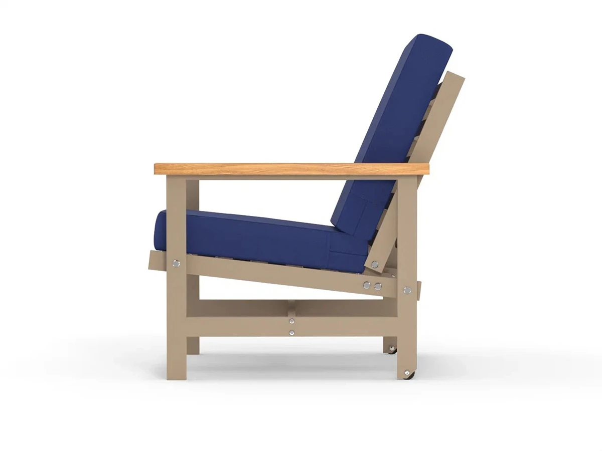 Кресло алюминиевое с деревянными подлокотниками Scandi 896560  - фото 2