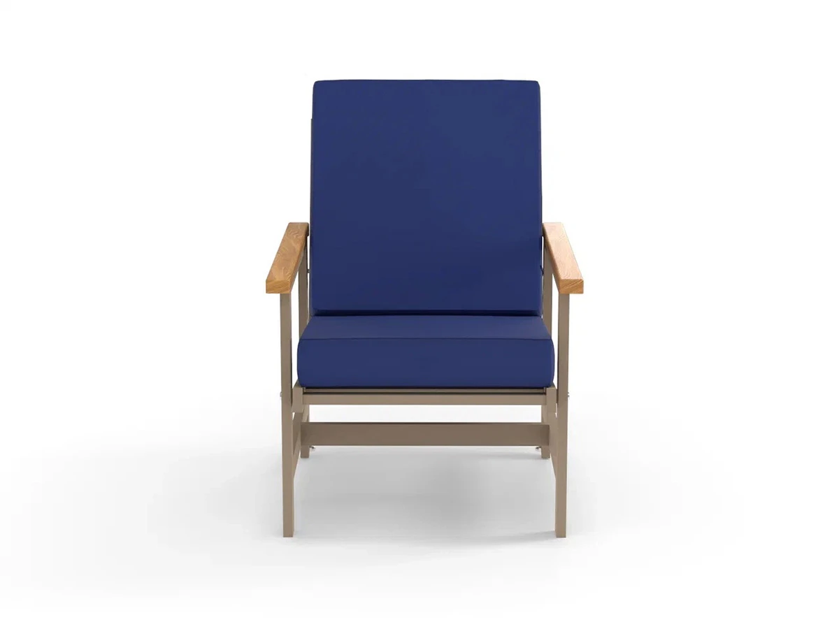Кресло алюминиевое с деревянными подлокотниками Scandi 896560  - фото 3