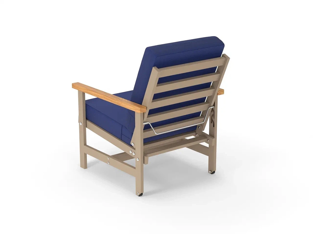 Кресло алюминиевое с деревянными подлокотниками Scandi 896560  - фото 4
