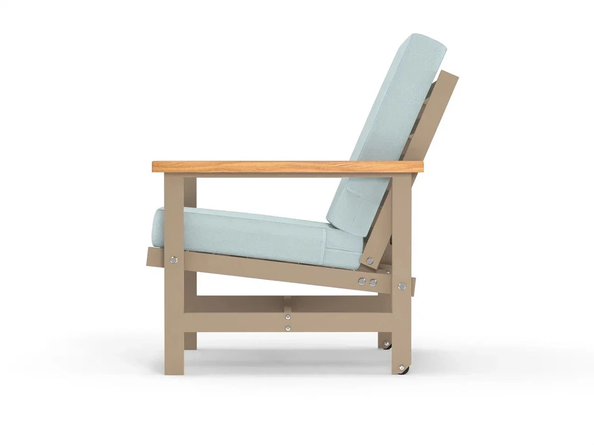 Кресло алюминиевое с деревянными подлокотниками Scandi 896562  - фото 2