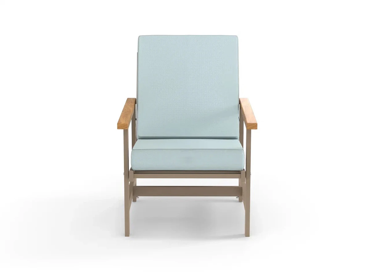 Кресло алюминиевое с деревянными подлокотниками Scandi 896562  - фото 3