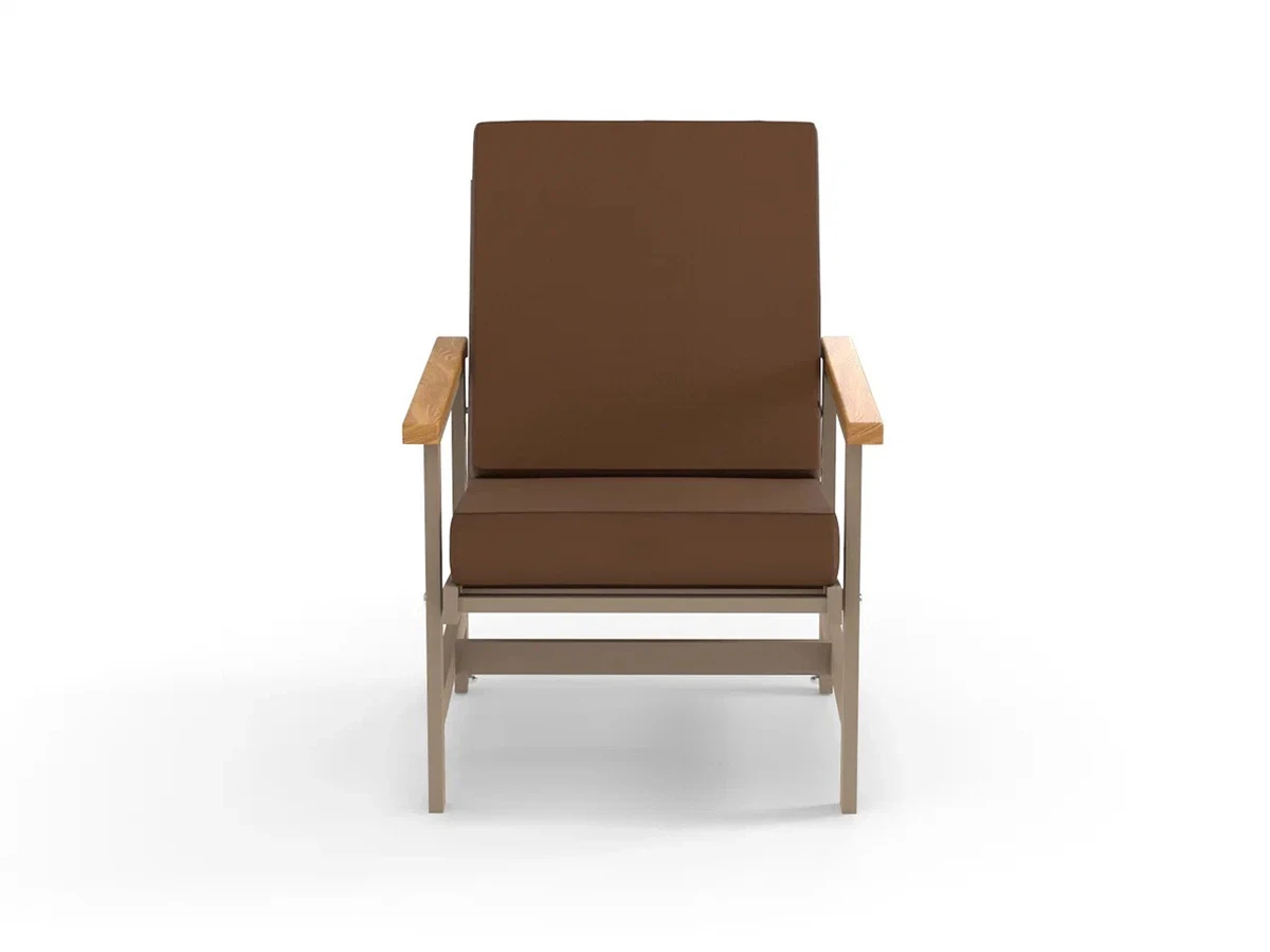 Кресло алюминиевое с деревянными подлокотниками Scandi 896568  - фото 3