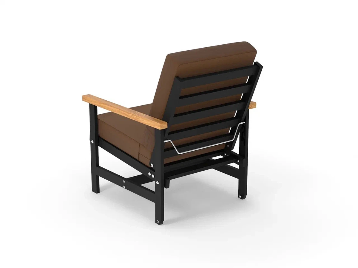 Кресло алюминиевое с деревянными подлокотниками Scandi 896571  - фото 4