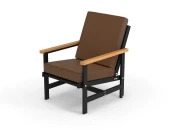 Кресло алюминиевое с деревянными подлокотниками Scandi 896571