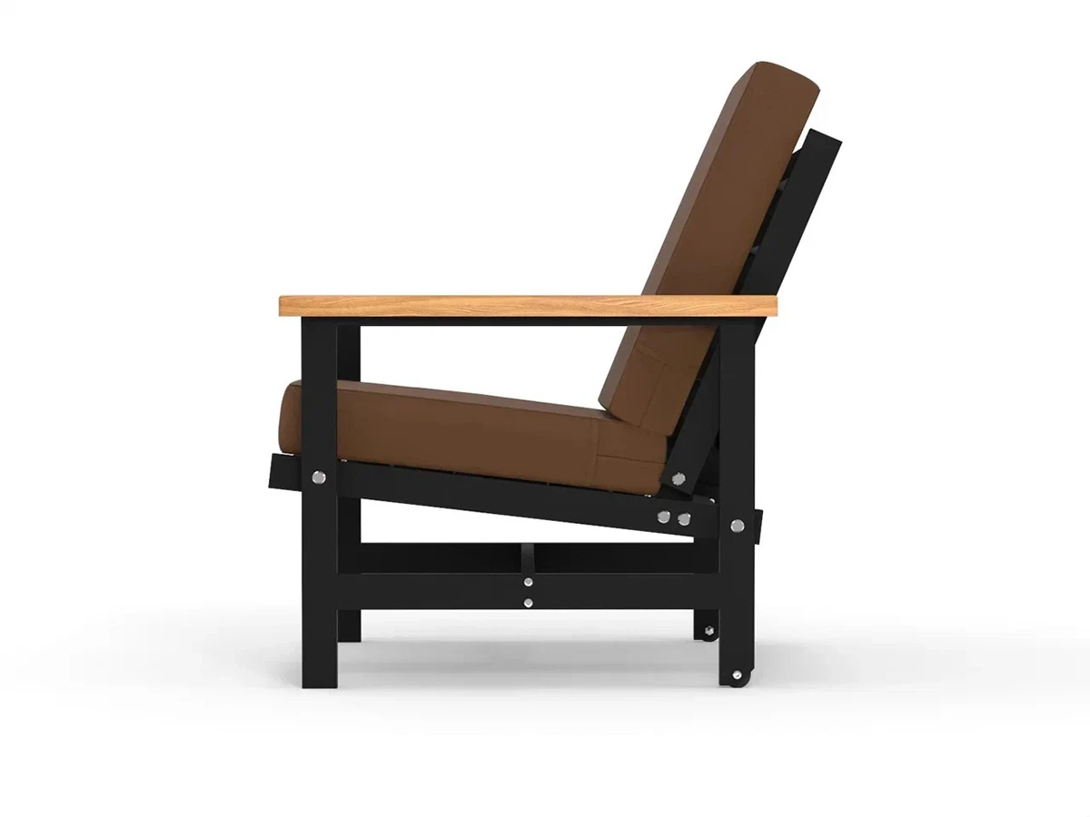 Кресло алюминиевое с деревянными подлокотниками Scandi 896571  - фото 2