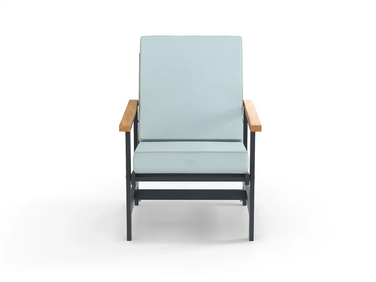Кресло алюминиевое с деревянными подлокотниками Scandi 896572  - фото 3