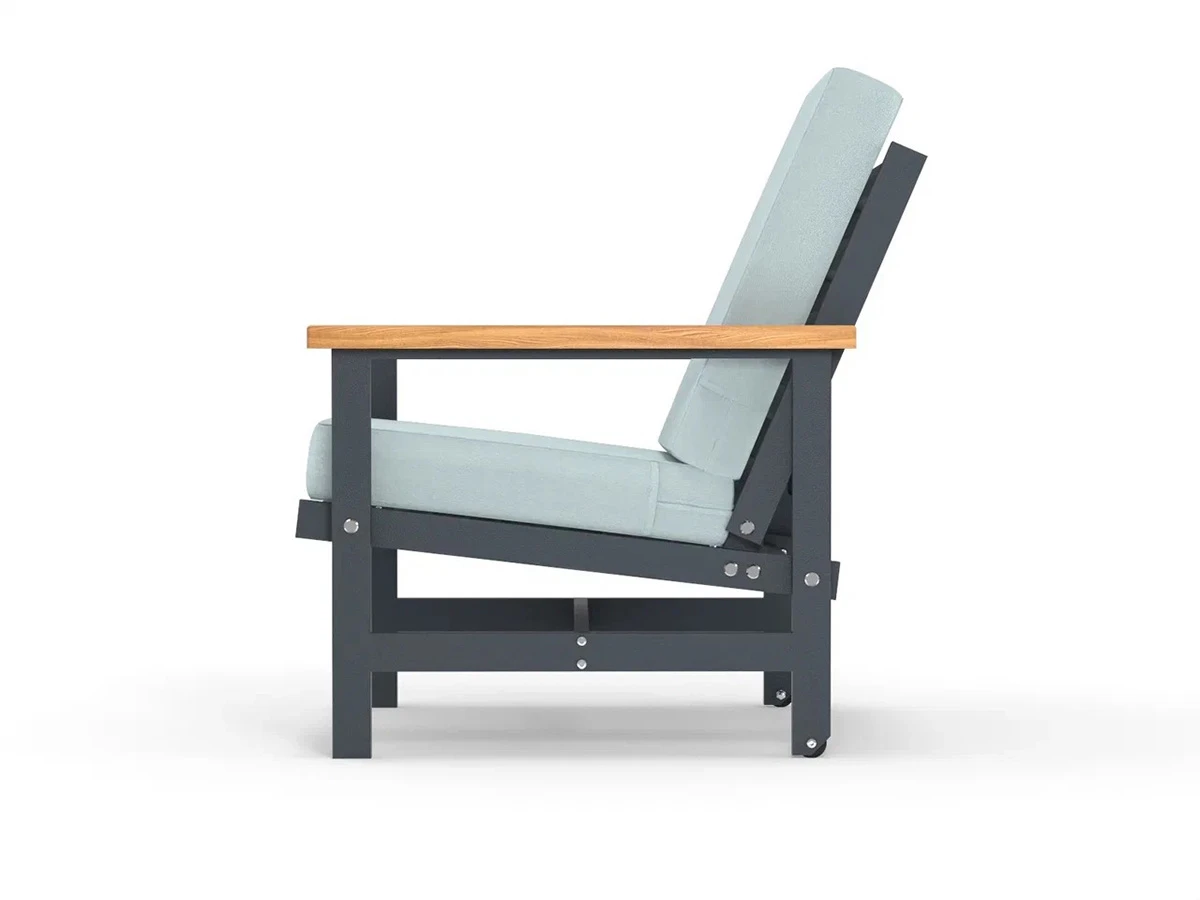 Кресло алюминиевое с деревянными подлокотниками Scandi 896572