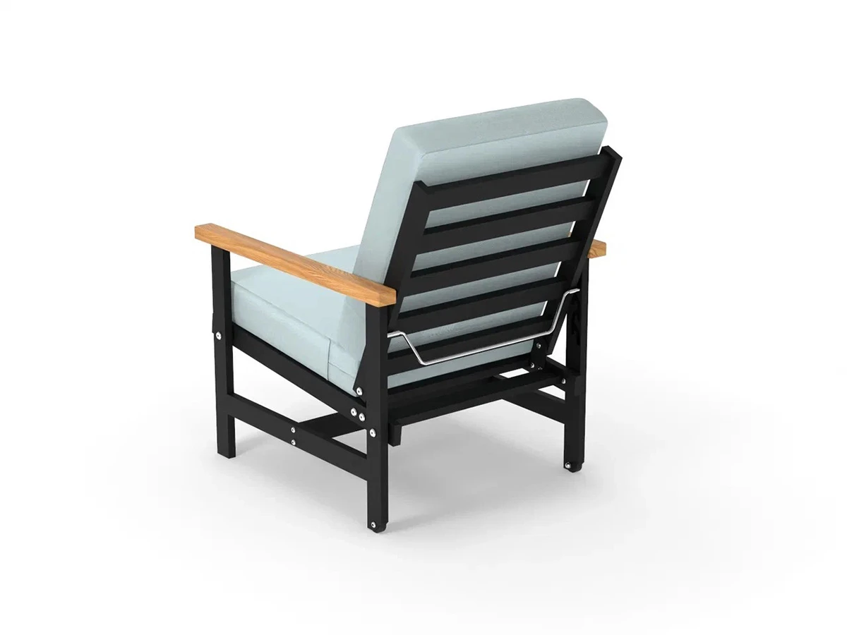 Кресло алюминиевое с деревянными подлокотниками Scandi 896574  - фото 4