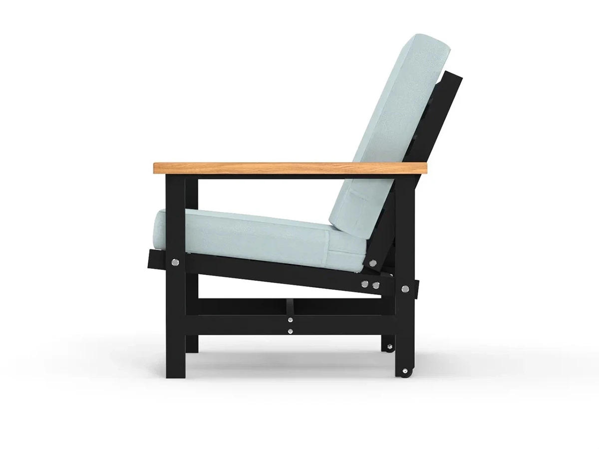 Кресло алюминиевое с деревянными подлокотниками Scandi 896574  - фото 2