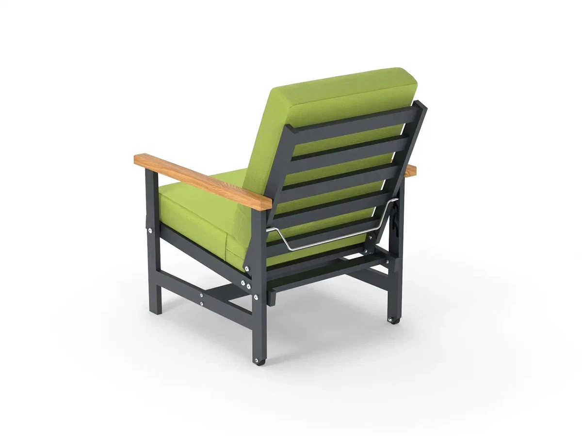 Кресло алюминиевое с деревянными подлокотниками Scandi 896575  - фото 4