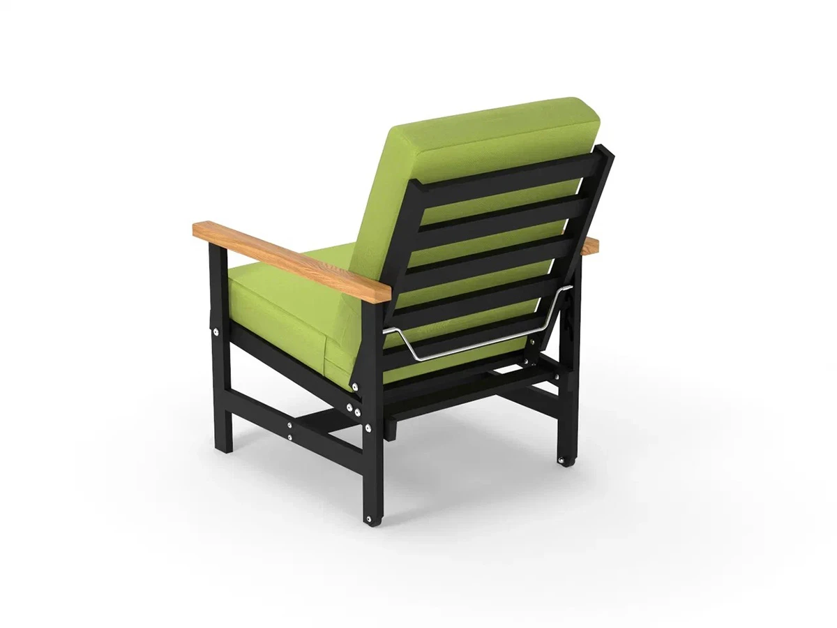 Кресло алюминиевое с деревянными подлокотниками Scandi 896577  - фото 4