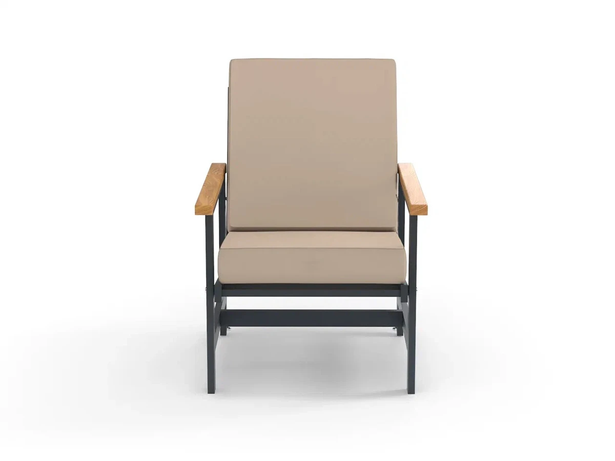 Кресло алюминиевое с деревянными подлокотниками Scandi 896578  - фото 3