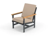 Кресло алюминиевое с деревянными подлокотниками Scandi 896578