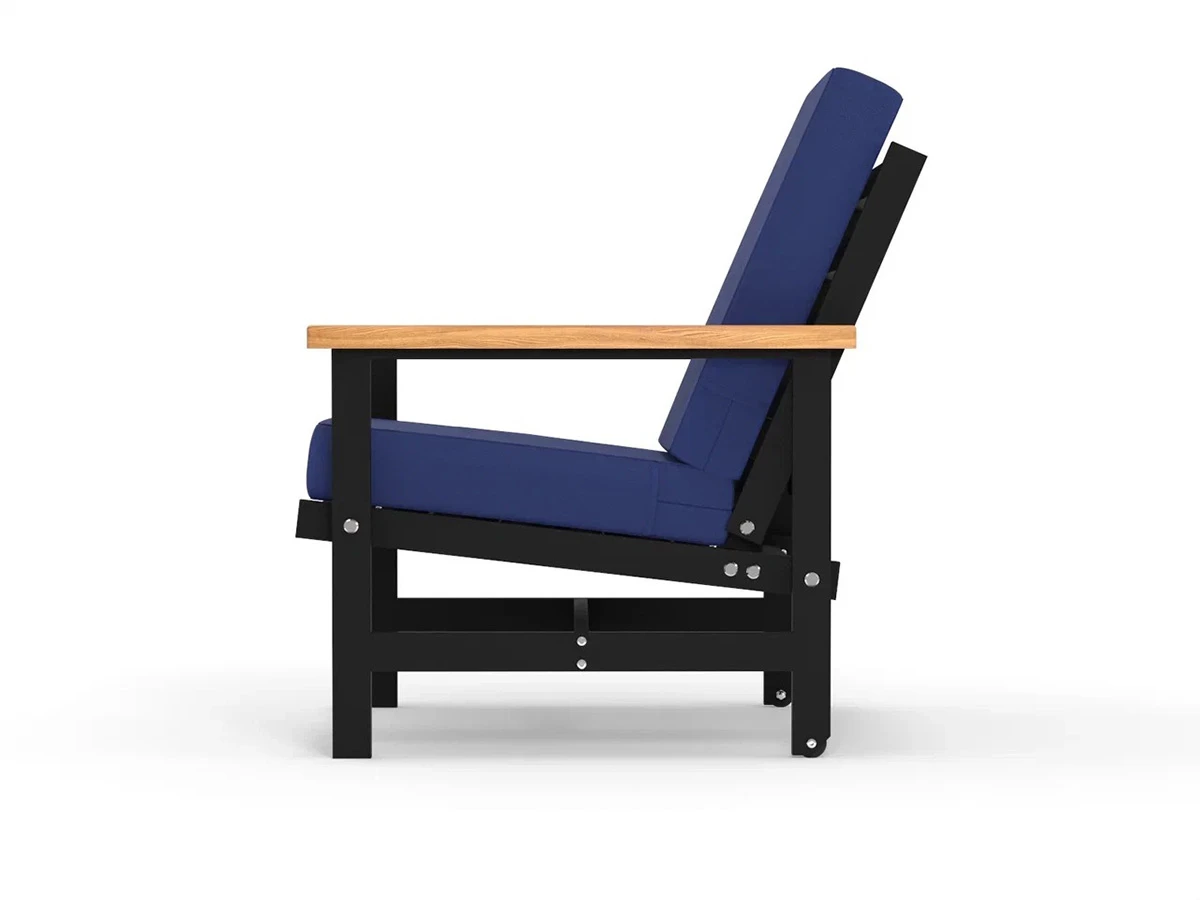 Кресло алюминиевое с деревянными подлокотниками Scandi 896580  - фото 2