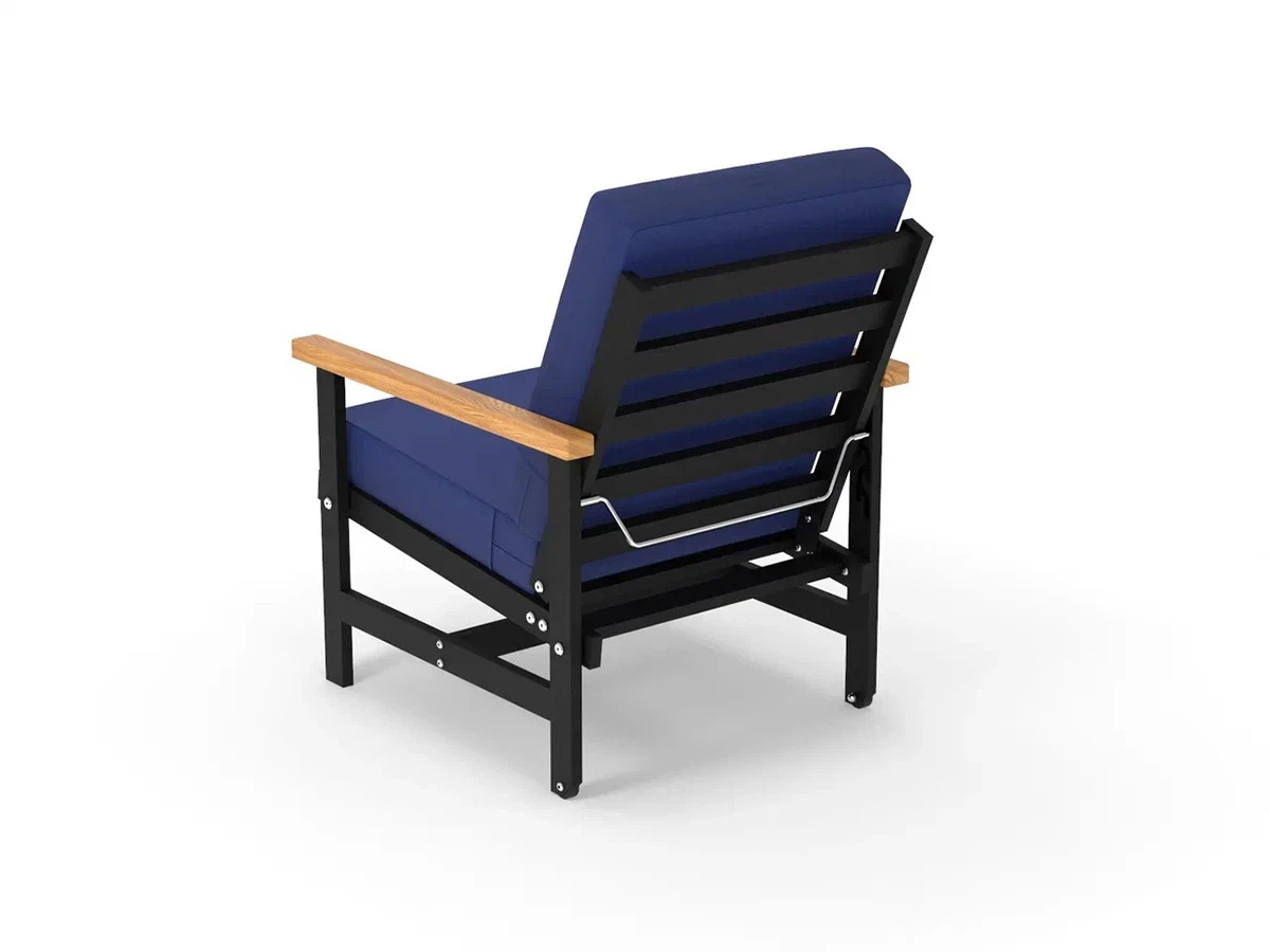 Кресло алюминиевое с деревянными подлокотниками Scandi 896580  - фото 4
