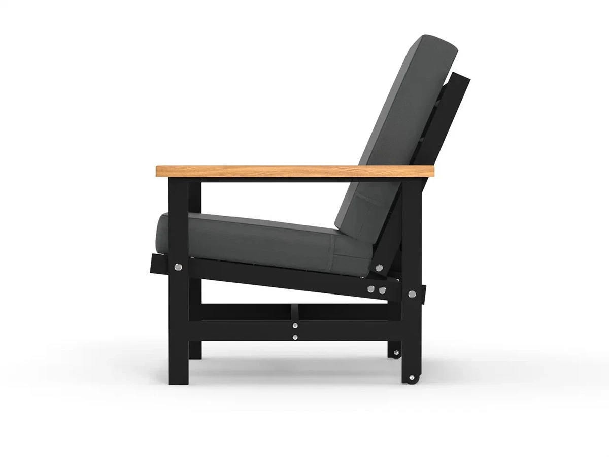 Кресло алюминиевое с деревянными подлокотниками Scandi 896584  - фото 2