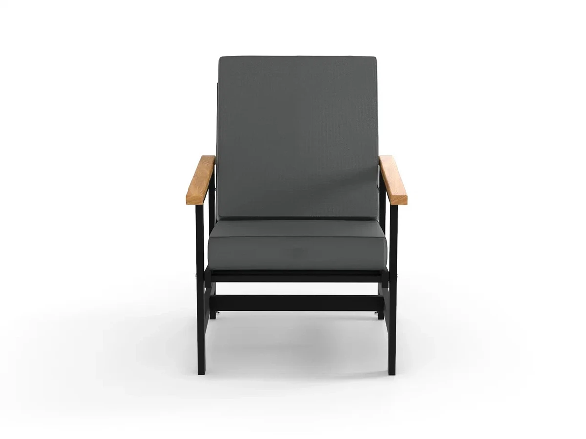 Кресло алюминиевое с деревянными подлокотниками Scandi 896584  - фото 3
