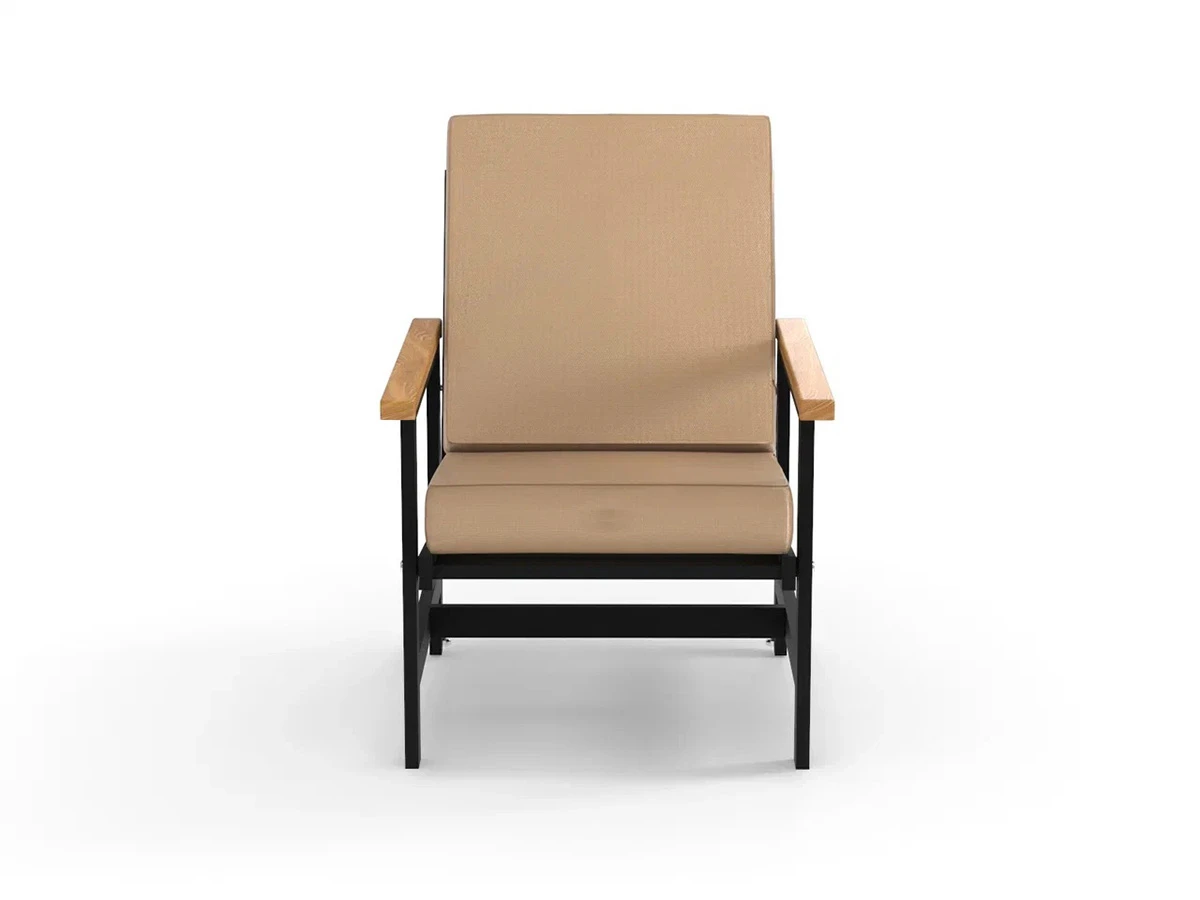 Кресло алюминиевое с деревянными подлокотниками Scandi 896585  - фото 3