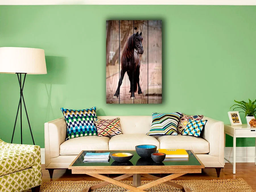 Картина на дереве Лошадь на дороге 40х60 см 637573  - фото 3